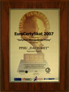EuroCertyfikat 2007 - kliknij aby powi�kszy�